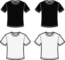 Naklejka premium T Shirts in Black and White Colors