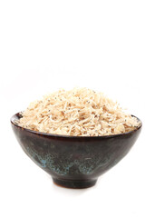 Dried Sea Shrimps from Beihai China in Traditional Bowl - Small Salted Seafood Ingredient