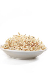 Dried Sea Shrimp from Beihai - Fresh Salted Seafood Ingredient in White Bowl