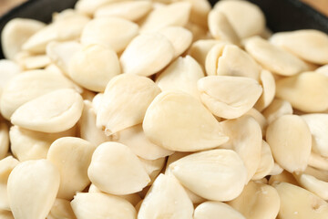 Peeled Sliced Blanched Almonds Close-Up - Natural White Nuts for Cooking and Baking