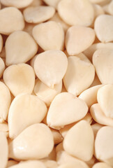 Fresh Peeled Sliced Almonds Close-Up - Healthy Nuts Background