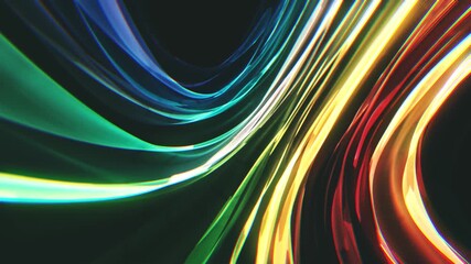 abstract colorful wave Shows colorful light trails. Full-frame composition, multicolor tone. Abstract style, design background - Powered by Adobe