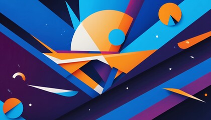 Stunning abstract geometric design with dynamic shapes and vibrant colors for modern creativity and innovative projects, a futuristic abstract art piece