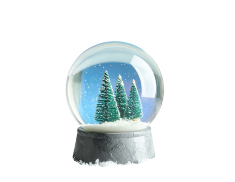 Firefly_Realistic soccer ball on a grassy field - Firefly_Snow globe featuring evergreen trees in a winter scene  