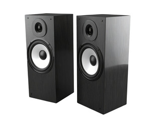 Obraz premium Firefly_Realistic soccer ball on a grassy field - Firefly_Sleek black audio speakers showcasing modern design 