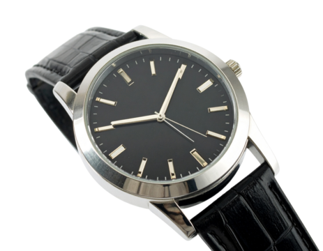 Firefly_Realistic soccer ball on a grassy field - Firefly_Sleek black and white minimalist wristwatch design