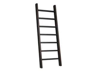 Firefly_Realistic soccer ball on a grassy field - Firefly_Simple black wooden ladder on a transparent background