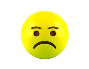 Fototapeta premium Firefly_Majestic Stone Castle on a Rocky Hill Fantasy Architecture - Firefly_Sad yellow emoticon 3D rendering unhappy face emoji 