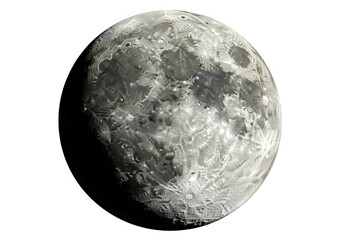 Obraz premium Close-up view of the detailed lunar surface with visible craters