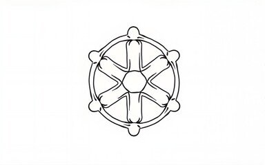 Stylized continuous line drawing illustration of connected human figures forming a unity circle, symbolizing teamwork, community, and togetherness in a minimalist design. High quality