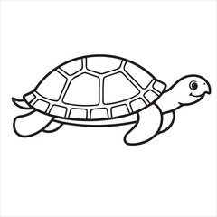 turtle line drawing coloring page