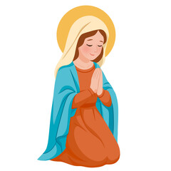 Mary Praying Illustration