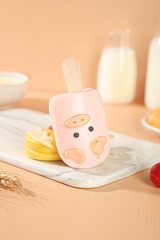 Adorable Cartoon Pig Face Popsicle Ice Cream Treat for Kids Summer Snacks Breakfast Dessert