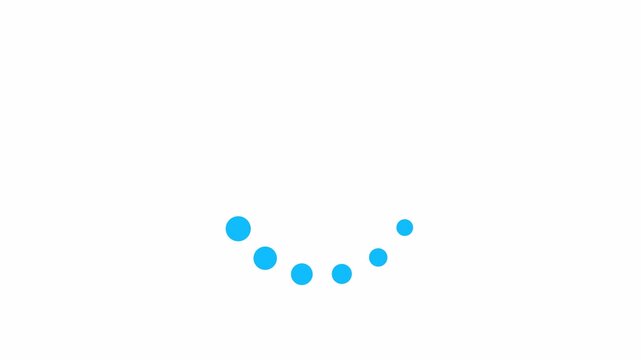 Rotating glowing dot animation. Loading wheel animation - Animated spinning loading icon on a white background. Download process icon. Loading wheel animation - Animation.