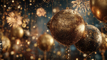 Gold ballon celebration 