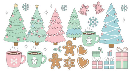 Fototapeta premium Muslim family celebrating Eid surrounded by Ramadan lanterns illustration