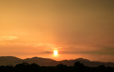 Colorful Sunset in Thailand &mdash; Stunning Evening Sky and Peaceful Nature View