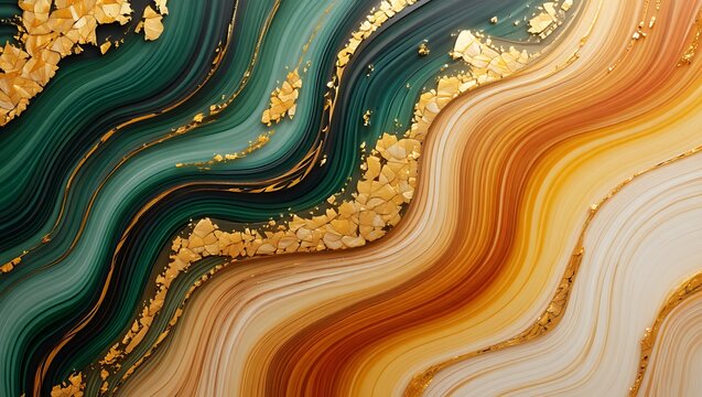 Abstract gold wave pattern