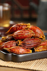 Dried Gardenia Fruit Sichuan China Traditional Medicine Ingredient Atlas