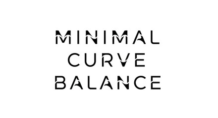 Minimal Curve Balance Typography with Creative Design Elements for Brand Identity