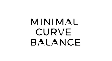 Abstract typography featuring minimal curve balance for visual communication aesthetics