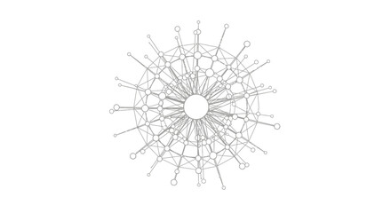 Obraz premium Abstract geometric design with interconnected nodes and lines on a white background