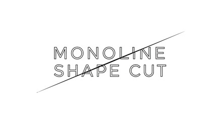 Monoline style typography design with cutting line accent offering a modern aesthetic feel