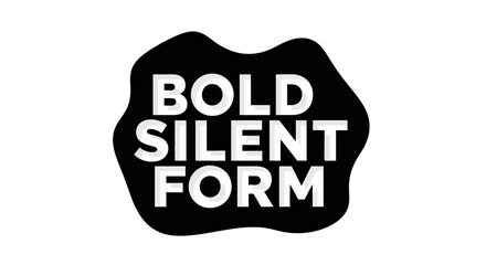 Striking graphic design showcases a bold and silent form concept in monochrome aesthetics