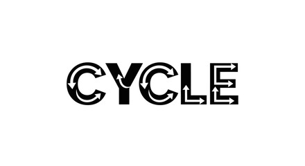 Cycle concept design showing circular motion and process of loop illustration
