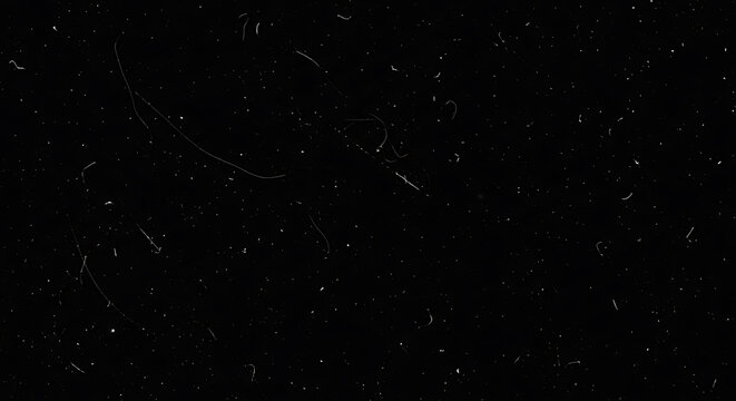 Black background with white dust particles and scratches grunge texture 1 - Powered by Adobe