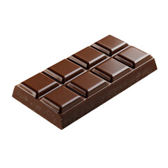 Obraz premium A rectangular dark chocolate bar with eight scored squares
