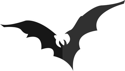 Scary Flying Bat Vector Element 