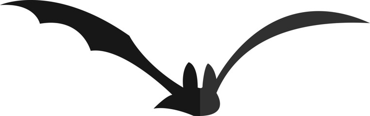 Scary Flying Bat Vector Element 