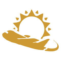 Abstract Sun Hand Logo