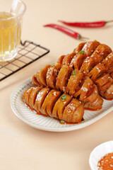 Handmade Chinese Gluten Skewers from Henan Shaanxi Ready to Eat Traditional Street Food