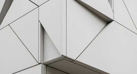 Abstract geometric architecture with angular shapes and modern design