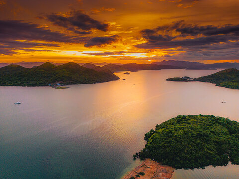 Tropical aerial photography of Coron, Palawan, a must-visit travel destination in the Philippines.