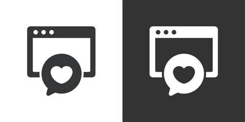 Like Web Page icon. Solid glyph series icon