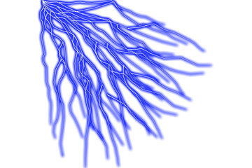 Blue Lightning Veins Illustration with Branching Electric Energy Lines