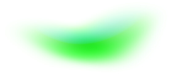 Neon green smooth gradient smile curve with soft blur