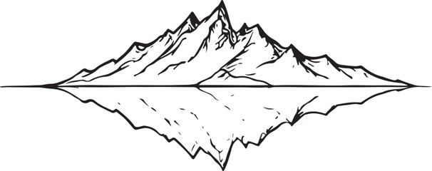 vector illustration of mountain landscape