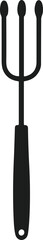 Naklejka premium Black silhouette of a kitchen whisk with a rounded handle