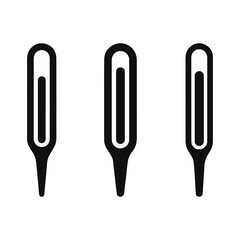 Thermometer silhouette vector illustration isolated on white background