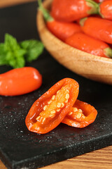 Fresh Red Goji Berries Wolfberries from Ningxia China in Wooden Bowl Traditional Superfood Ingredient