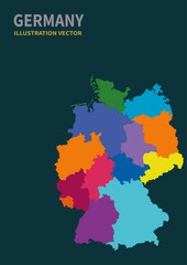 Fototapeta premium Illustration vector german icon and art