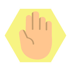 StopHand Vector Flat Icon Design