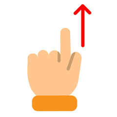 SwipeUp Vector Flat Icon Design