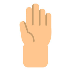 HandOutline Vector Flat Icon Design