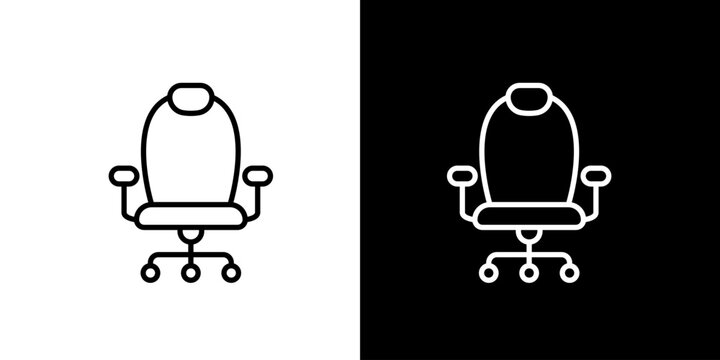 Office Chair Icons Sleek and Modern Designs in Black and White