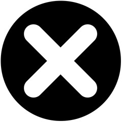 Fototapeta premium cross icon button